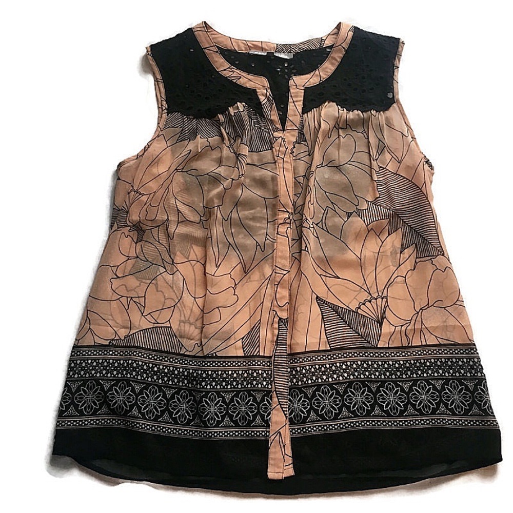 Daniel Rainn BoHo Sleeveless Sheer with lace